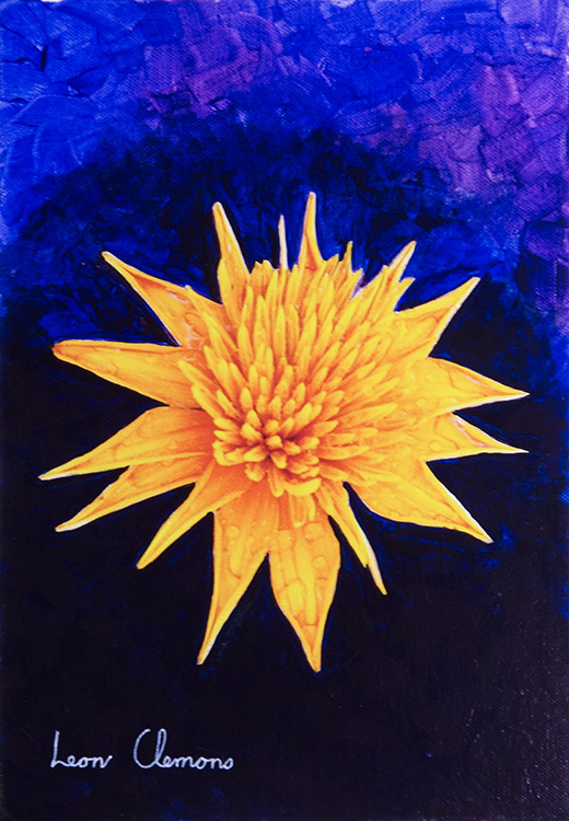 Leon's super realistic artwork - Orange-Bromelia