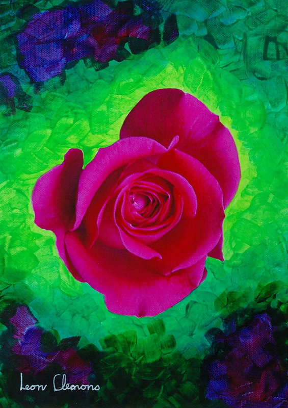 Leon's super realistic artwork - Cerise Rose