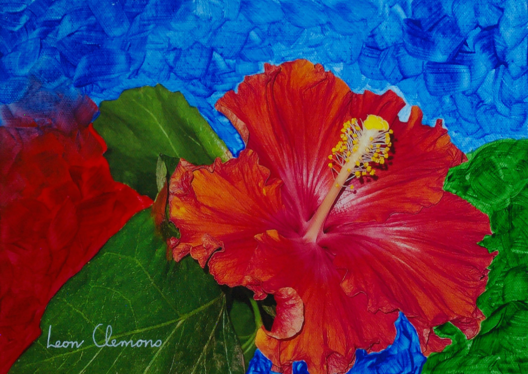 Leon's super realistic artwork - Hibiscus 4
