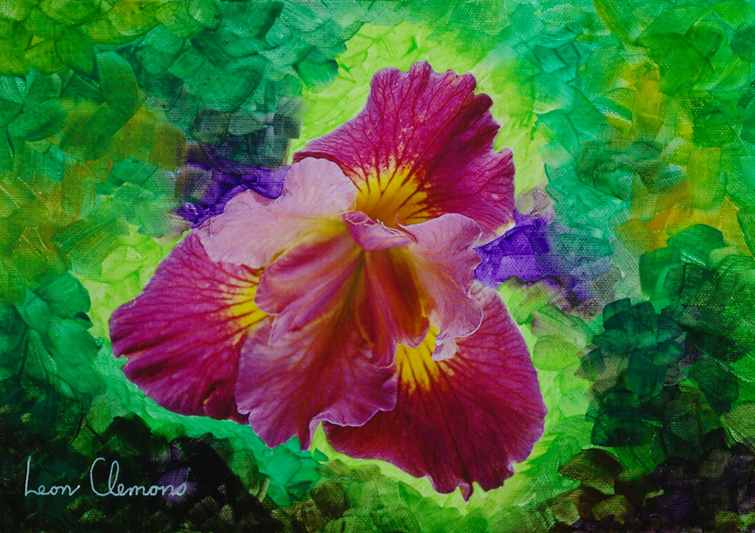Leon's super realistic artwork - Louisiana Iris