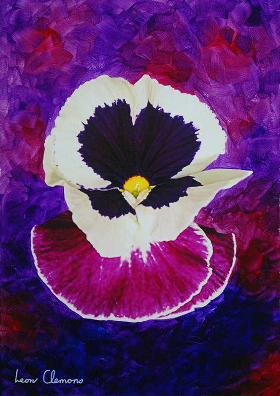Leon's super realistic artwork - Pansy 1