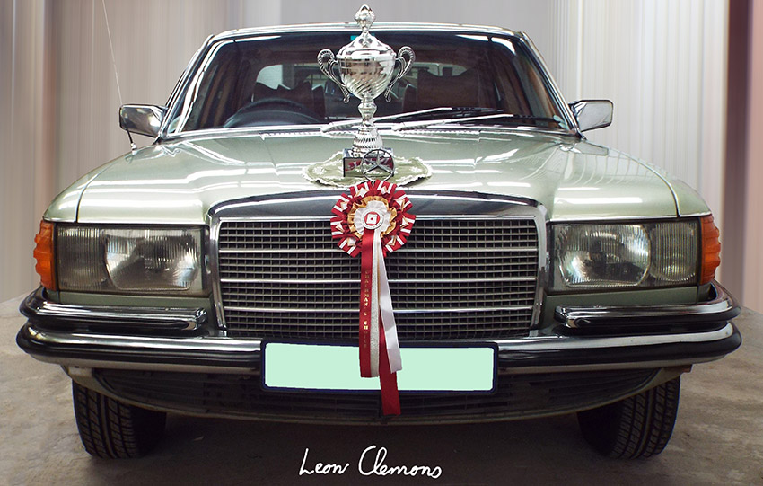 The 116 Mercedes with the Chairman's Choice trophy and rosette