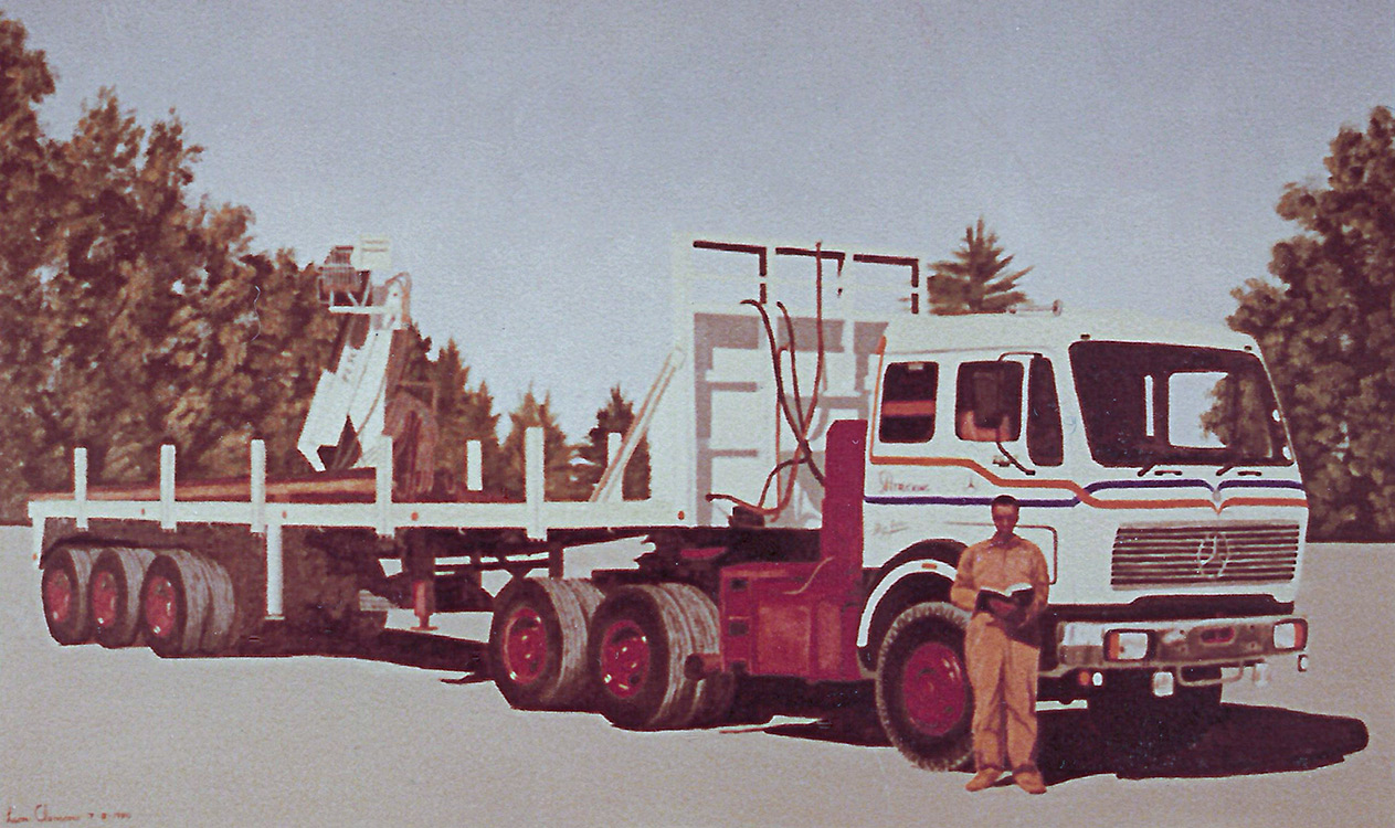 Leon's realistic painting - Lombard Transport Truck