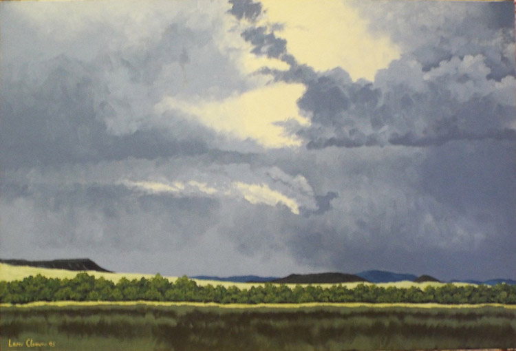 Leon's realistic artwork - Rain over the Karoo